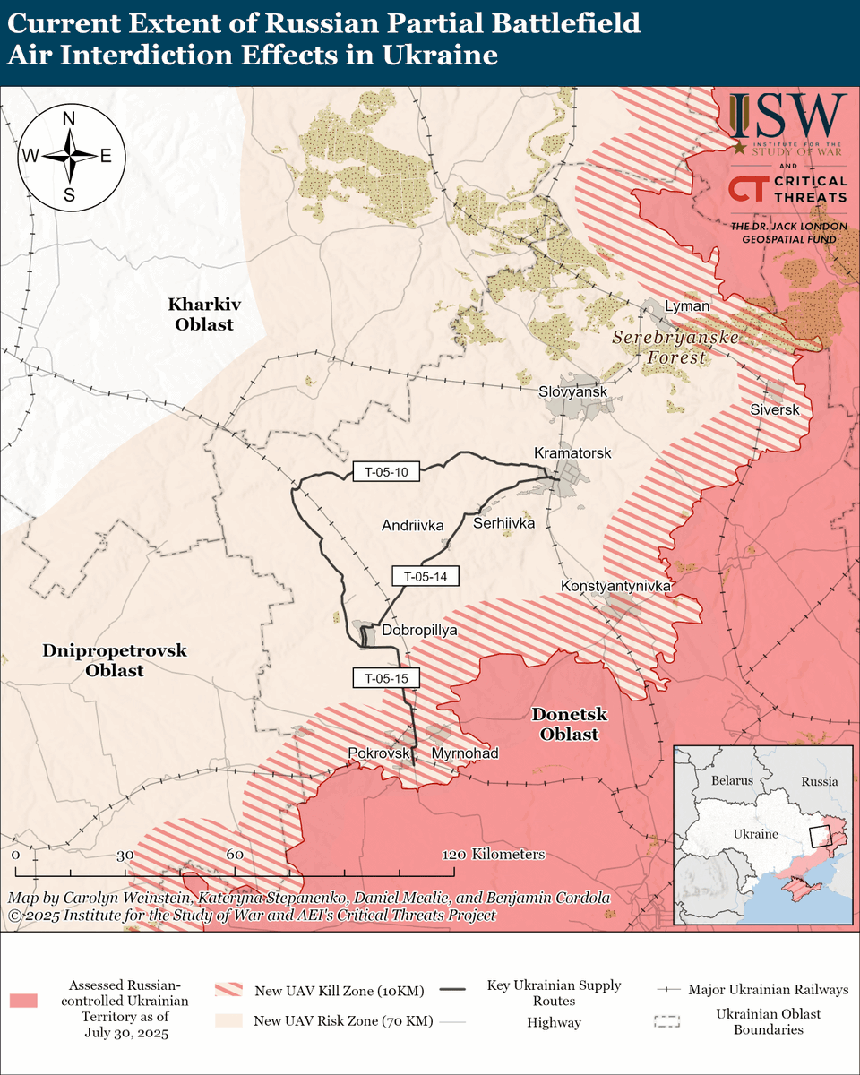 Institute for the Study of War (@thestudyofwar) on Twitter photo NEW | Special Report: Russian Drone Innovations are Likely Achieving Effects of Battlefield Air Interdiction in Ukraine, by <a href="/KatStepanenko/">Kateryna Stepanenko</a>
Key Takeaways + Full Report ⬇️ (1/2)
The Russian integration of combined unmanned aerial vehicle (UAV) attack tactics and adaptations is NEW | Special Report: Russian Drone Innovations are Likely Achieving Effects of Battlefield Air Interdiction in Ukraine, by <a href="/KatStepanenko/">Kateryna Stepanenko</a>
Key Takeaways + Full Report ⬇️ (1/2)
The Russian integration of combined unmanned aerial vehicle (UAV) attack tactics and adaptations is