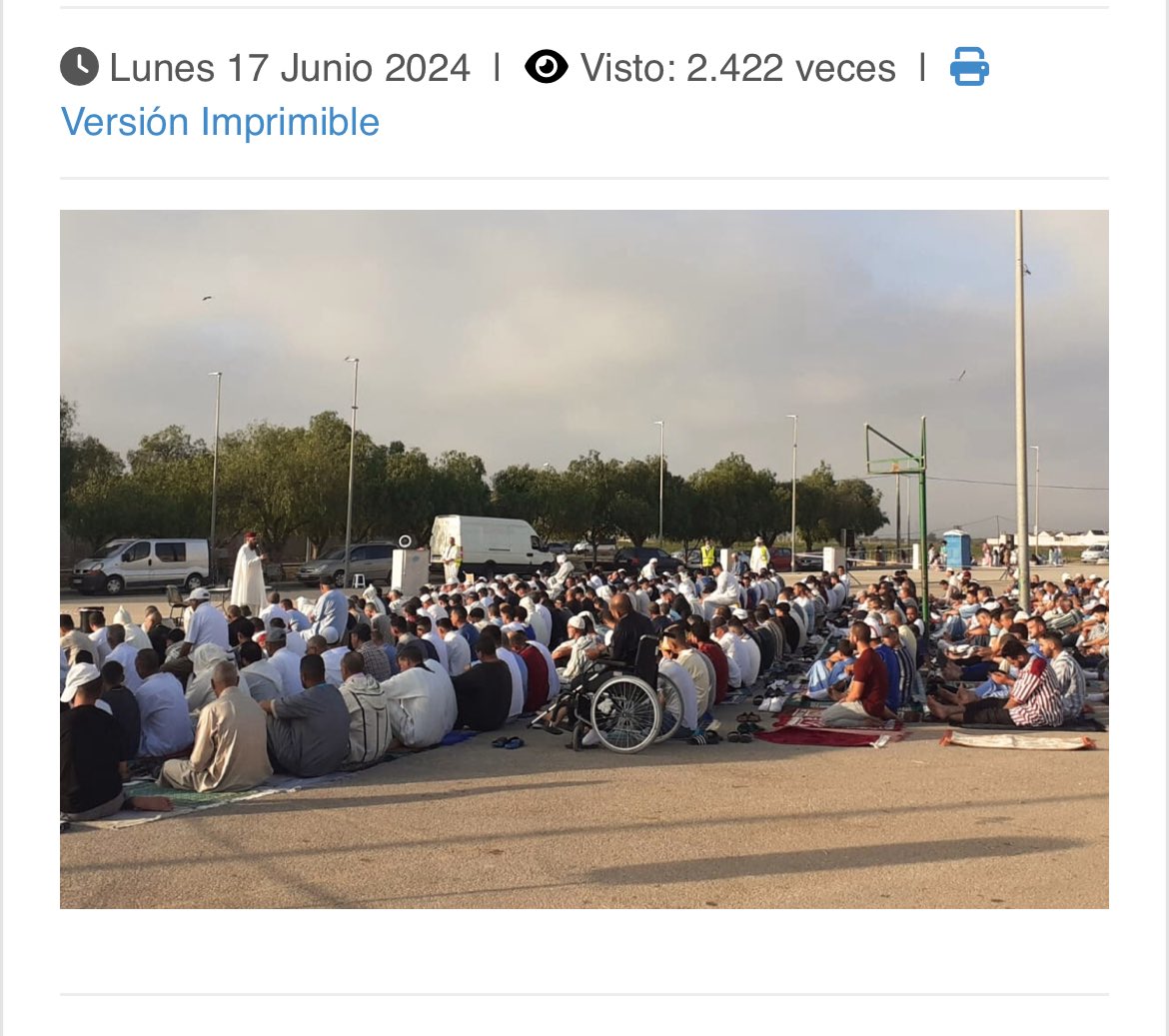 Nunca ha habido ningún problema con la celebración del Cordero. Los ayuntamientos ceden desde hace años los polideportivos y campos de fútbol para que nuestros vecinos musulmanes se encuentren y hagan su rezo. Como cede otros espacios para las celebraciones cristianas navideñas.