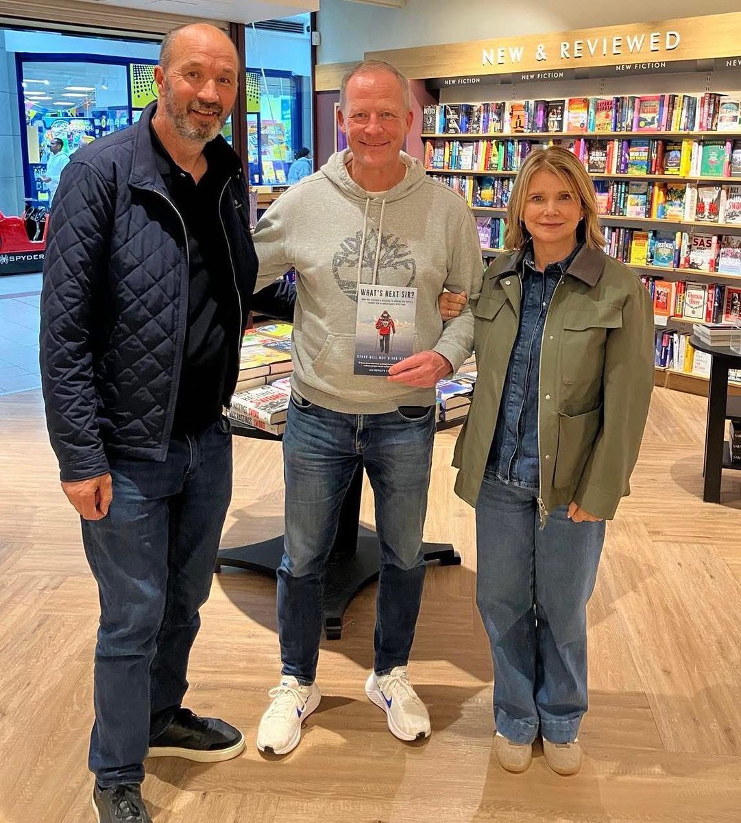 Steve Hill MBE (@hil3494) on Twitter photo Lovely to be asked to sign a special copy of โWhatโs Next Sir?โ for Steph and her husband in <a href="/Waterstones/">Waterstones</a> this morning!!
Great to meet you both - I hope you enjoy reading about my adventures!!
#WhatsNextSir Lovely to be asked to sign a special copy of โWhatโs Next Sir?โ for Steph and her husband in <a href="/Waterstones/">Waterstones</a> this morning!!
Great to meet you both - I hope you enjoy reading about my adventures!!
#WhatsNextSir