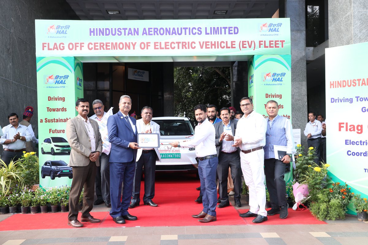 HAL (@halhqblr) on Twitter photo As part of its growing commitment to sustainability, HAL today launched its fleet of Electric Vehicles (EVs) under the unique ‘Go Green’ initiative at its corporate headquarters in Bengaluru. <a href="/DefProdnIndia/">Defence Production India</a> <a href="/SpokespersonMoD/">Ministry of Defence, Government of India</a> As part of its growing commitment to sustainability, HAL today launched its fleet of Electric Vehicles (EVs) under the unique ‘Go Green’ initiative at its corporate headquarters in Bengaluru. <a href="/DefProdnIndia/">Defence Production India</a> <a href="/SpokespersonMoD/">Ministry of Defence, Government of India</a>