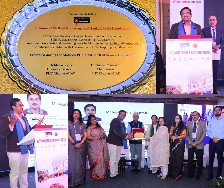 We are honoured to be recognised by the PHO Chapter of IAP for our work in stem cell transplants for thalassemia.

This award reflects the courage of our patients, the commitment of our teams, and the hope our Cure Program brings to countless families.

#ThalassemiaCure