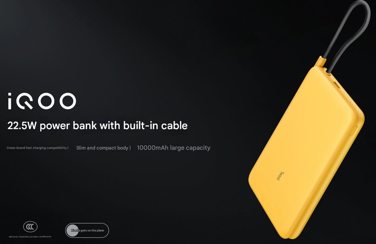 FoneArena Mobile on X: "iQOO 22.5W 10,000mAh Power Bank with built-in cable  announced https://t.co/mFeKwgHybv https://t.co/68vjHqYjsN" / X