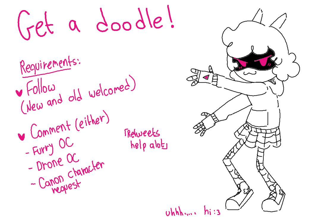 So__Noed's tweet photo. Hi
Want a free doodle? Follow these ezpz requirements :3 https://t.co/lQJYAVphi5