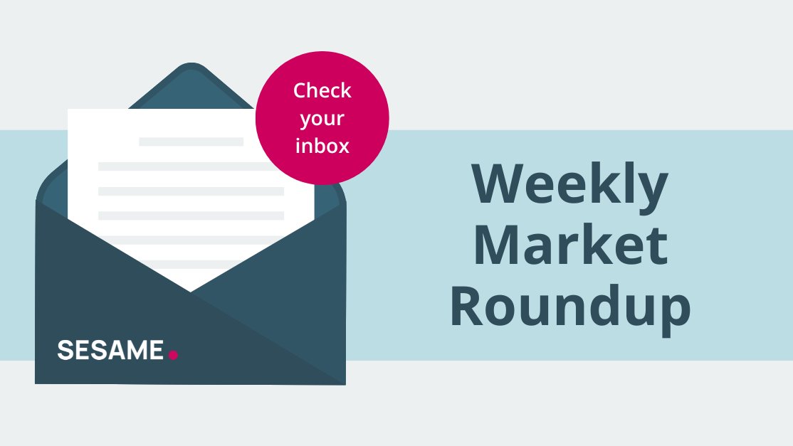 Hot off the press.

This weeks edition of the Sesame market roundup has just been sent out! Take a look at your inbox and discover all the latest news and insights from across the market.

#Sesame #MarketRoundup #TogetherWeCan