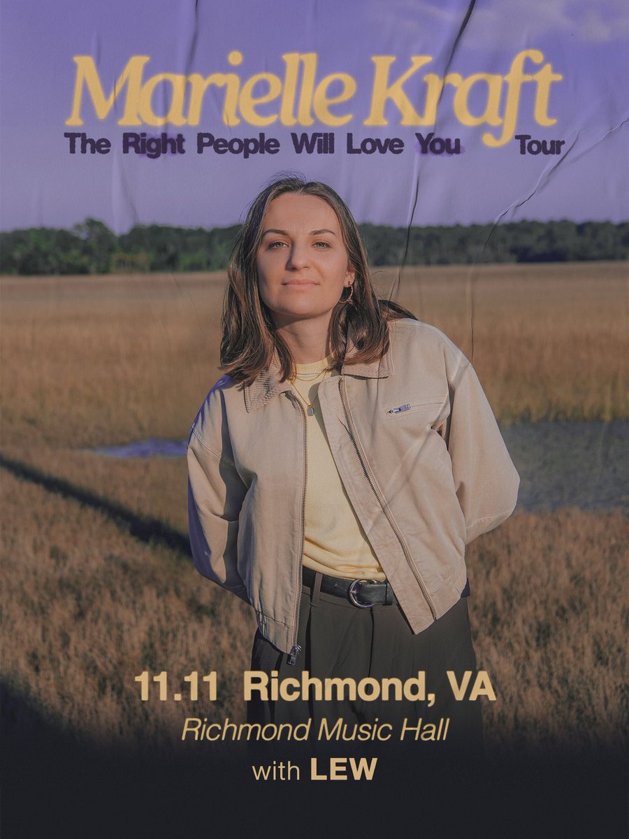 November 11th - MARIELLE KRAFT is back at Richmond Music Hall with support from LEW 🌟 Grab your tickets now in our link in bio or in person at @plan9music 🎟️