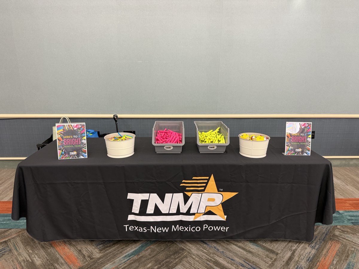 Texas-New Mexico Power (@tnmp) on Twitter photo 🍎✏️ TNMP joined the Texas City-La Marque Chamber’s New Teacher Luncheon to welcome TCISD’s newest educators! We shared what we do, handed out highlighters and pencil-shaped stress balls, and celebrated being part of such a great community. 💛 <a href="/OfTclm/">TCLM Chamber of Commerce</a>
#TNMPcares 🍎✏️ TNMP joined the Texas City-La Marque Chamber’s New Teacher Luncheon to welcome TCISD’s newest educators! We shared what we do, handed out highlighters and pencil-shaped stress balls, and celebrated being part of such a great community. 💛 <a href="/OfTclm/">TCLM Chamber of Commerce</a>
#TNMPcares
