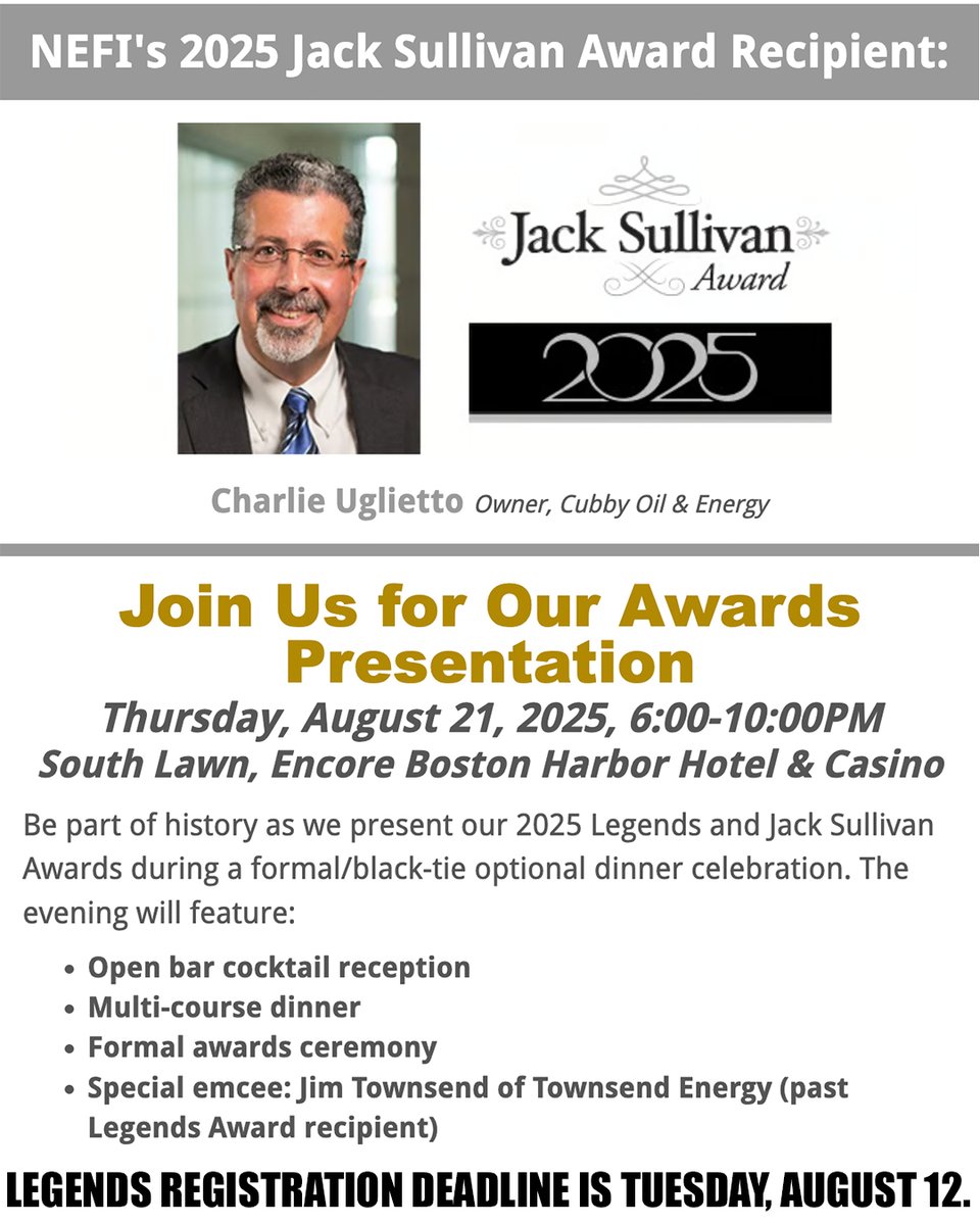 Last Chance – Register for the Legends and Jack Sullivan Awards Gala!

Thursday, August 21, 2025, 6:00-10:00PM

REGISTRATION DEADLINE IS TUE., AUG. 12.

heatshow.com Or contact Jessica Levaggi: 617-804-2222 or jessica@nefi.com
