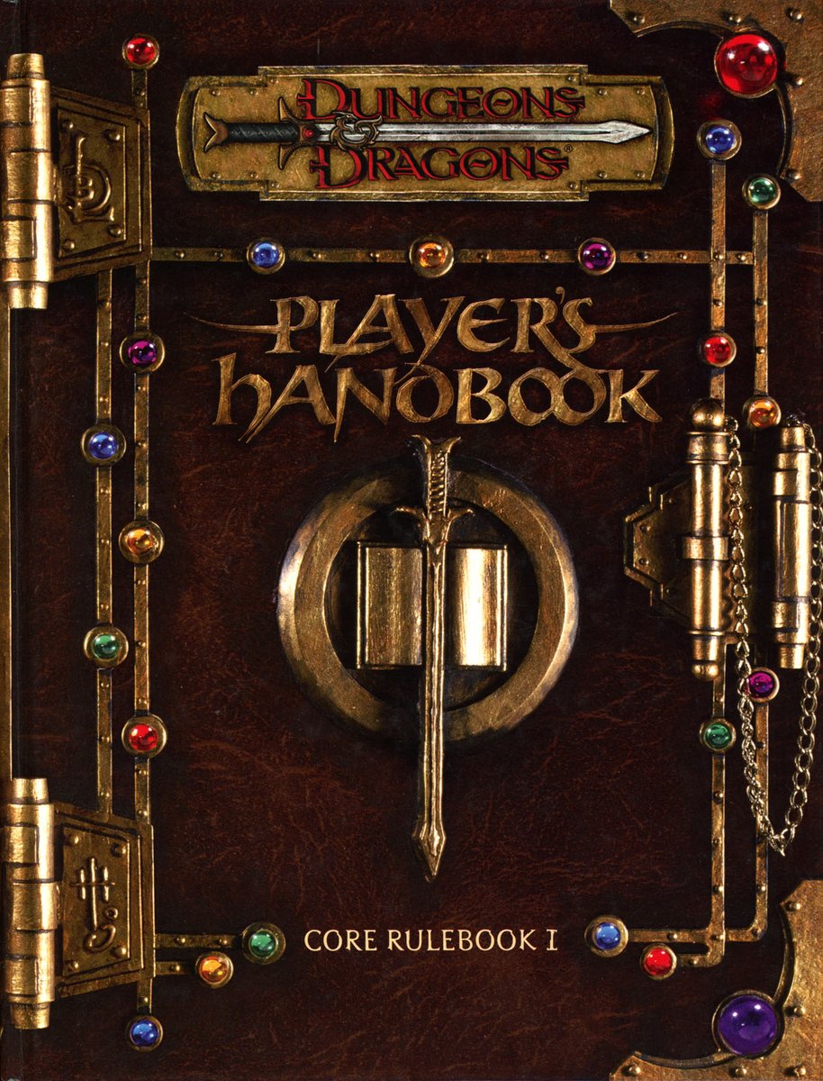 25 Years Ago: Player's Handbook 3e was released.

It was a major overhaul of #dnd. It transformed character creation, providing customizable PCs with feats &amp; skills, &amp; balanced battles. It also brought the return of half-orcs and monks.
#TBThursday #tbt 

forgottenrealms.fandom.com/wiki/Player%27…