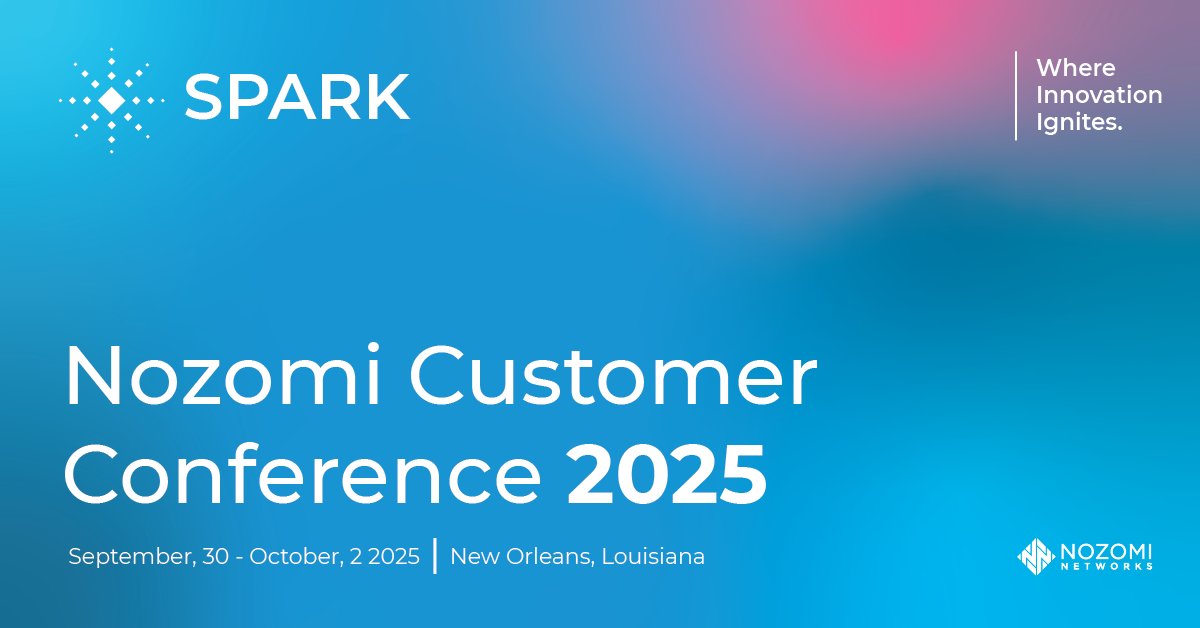 📋 It's official: Registration is open for Spark 2025, the first ever Nozomi Networks Customer Conference!

Join us in New Orleans for two days of thought leadership, tactical insights, and valuable connections.

Register 👉 ow.ly/Wh3I50WB7Io