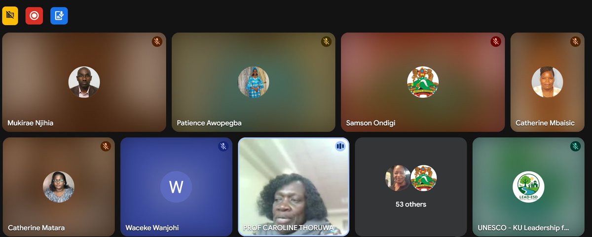 Kenya's National Inception Virtual Workshop was opened by KU VC Prof. Paul Wainaina (rep. by DVC RIO Prof. Caroline Thoruwa), attended by policymakers, institutional heads, teachers &amp; TVET educators for project implementation. 
#NationalInceptionWorkshop 
#LEADESD 
#SDG4.7