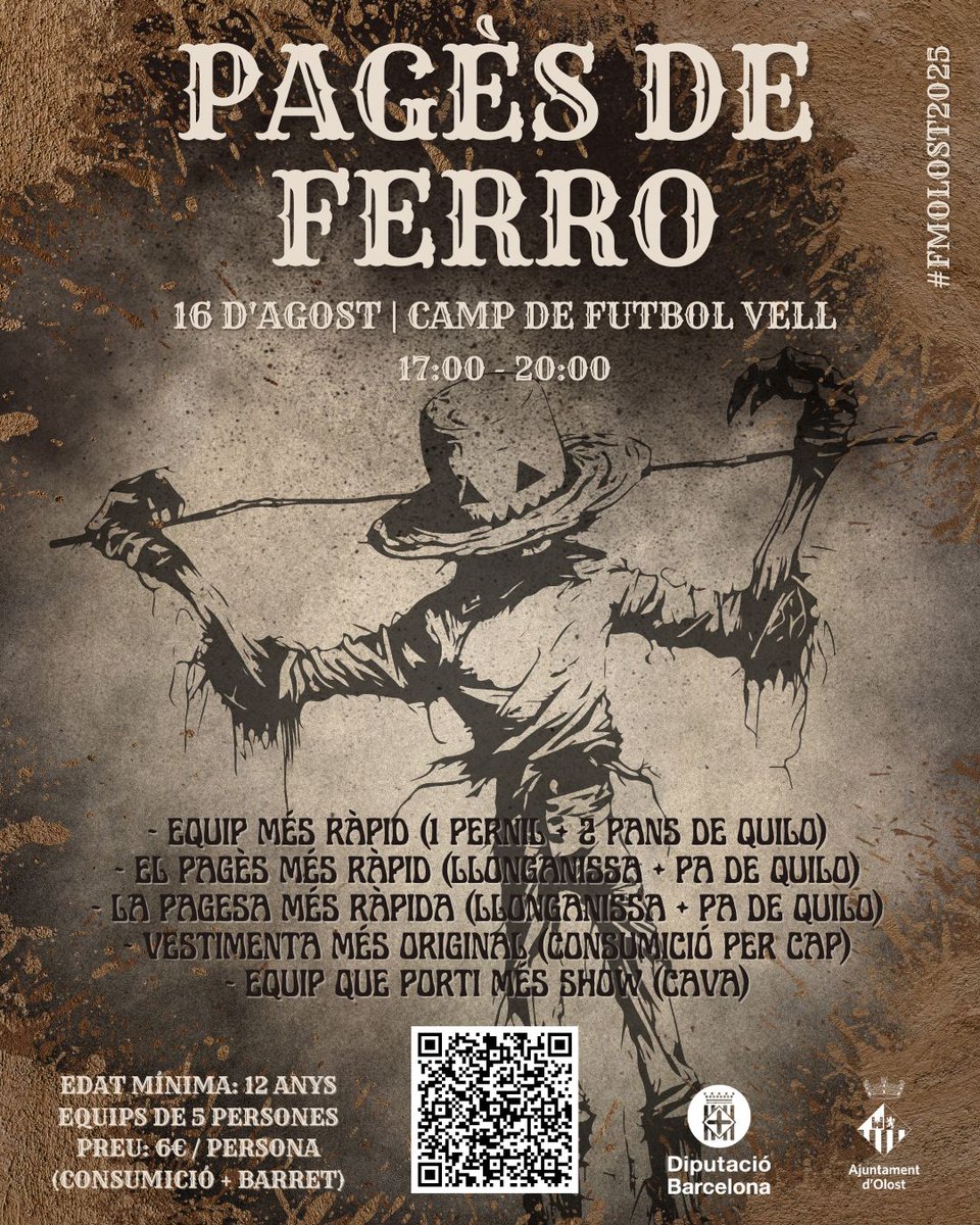 A #Olost ja ha començat la Festa Major i per això us convidem a gaudir-la fins el 17 d'agost. 
Podeu consultar la programació a olost.cat/noticia/2443/f… 
Us destaquem aquestes activitats:
15 d'agost: #OrquestraVenus
16 d'agost: #Pagèsdeferro
17 d'agost: #ConcertdeMarPujol