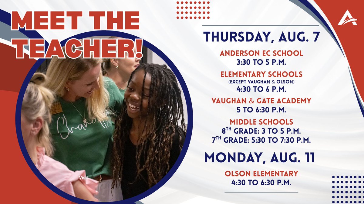 TONIGHT is Allen ISD's Meet the Teacher Night for Pre-K, Elementary, and Middle Schools (Olson Elementary will be Aug. 11). Check out your campus webpage or allenisd.org for more info.
