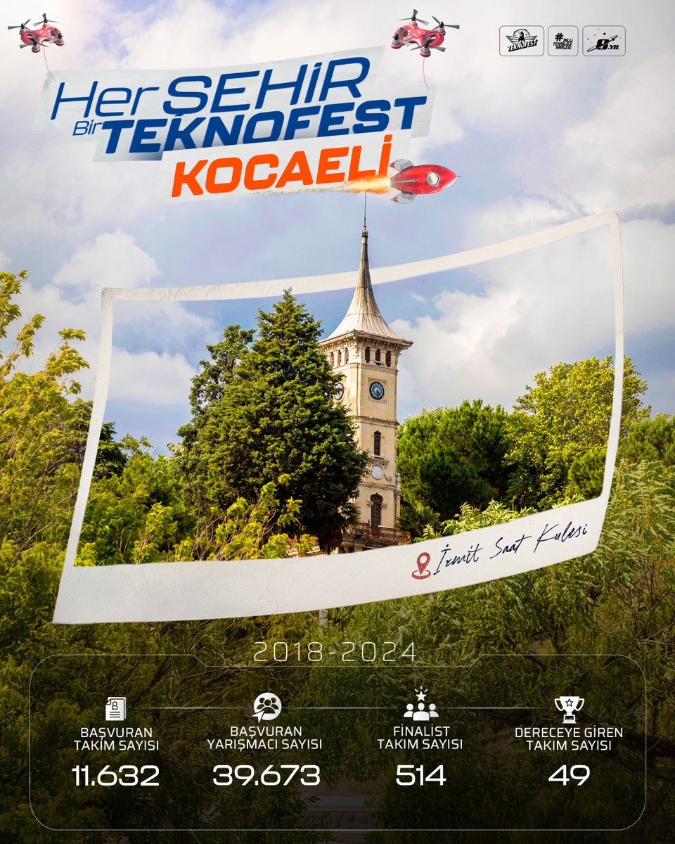 ⫷ Her Şehir Bir #TEKNOFEST − [41] KOCAELİ ⫸

#TEKNOFEST İstanbul’a doğru ➔ SON 41 GÜN