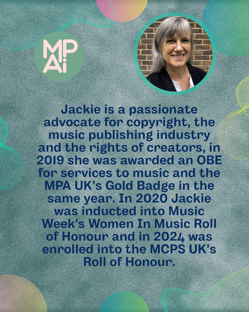 Jackie Alway obe - a passionate advocate for copyright and the rights of creators! 🙌🙌🙌