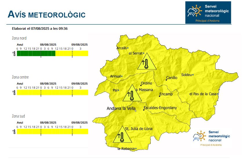 Periòdic d'Andorra (@periodicand) on Twitter photo Temperatures elevades i avís groc actiu fins diumenge: fins a 36 °C a la capital divendres
<a href="/MeteoAnd_OECC/">Servei Meteo d'Andorra</a>
elperiodic.ad/societat/lavis… Temperatures elevades i avís groc actiu fins diumenge: fins a 36 °C a la capital divendres
<a href="/MeteoAnd_OECC/">Servei Meteo d'Andorra</a>
elperiodic.ad/societat/lavis…