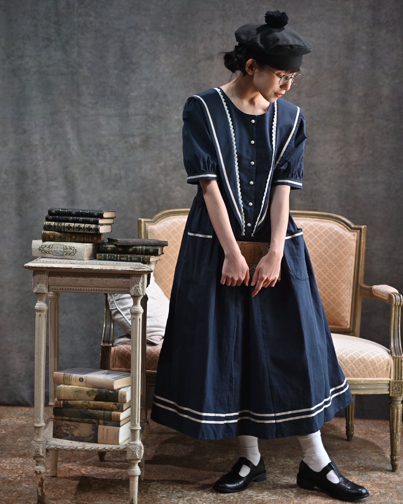 Seraphim クラシックセーラードレス（ネイビーブラック）試着のみ SERAPHIM ONLINE SHOP