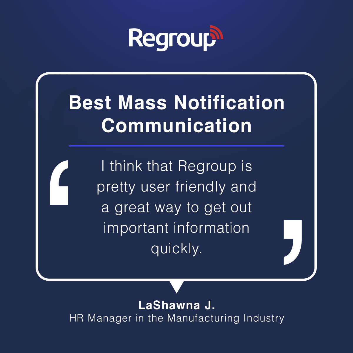 ✅ Simple. Reliable. Trusted.
Organizations choose Regroup for its ease of use and proven effectiveness.

Curious what others think? Read more reviews on G2!

➡️ hubs.li/Q03BL9mS0