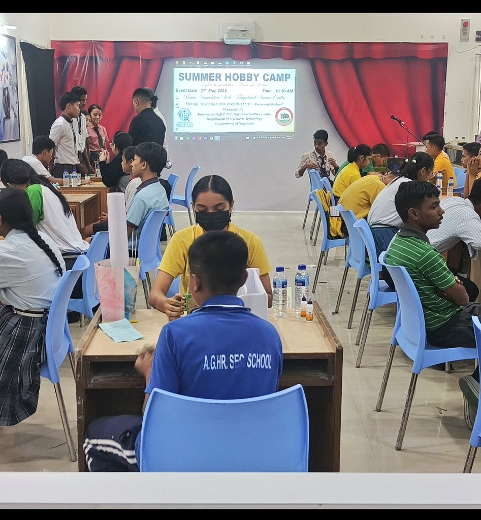 Activity:
Summer Hobby Camp " Reduce , Reuse &amp; Recycle"
Dated: 31/05/2025
<a href="/IndiaDST/">DSTIndia</a>
<a href="/ncsmgoi/">National Council of Science Museums-NCSM</a> <a href="/dstnagaland/">Science & Technology Nagaland</a> <a href="/Neiphiu_Rio/">Neiphiu Rio</a> <a href="/HimatoZ/">himato zhimomi</a> @innovationcelncsm <a href="/ASoleho/">O.A.soleho</a> <a href="/Vikuovotuozhale/">Vikuo</a>