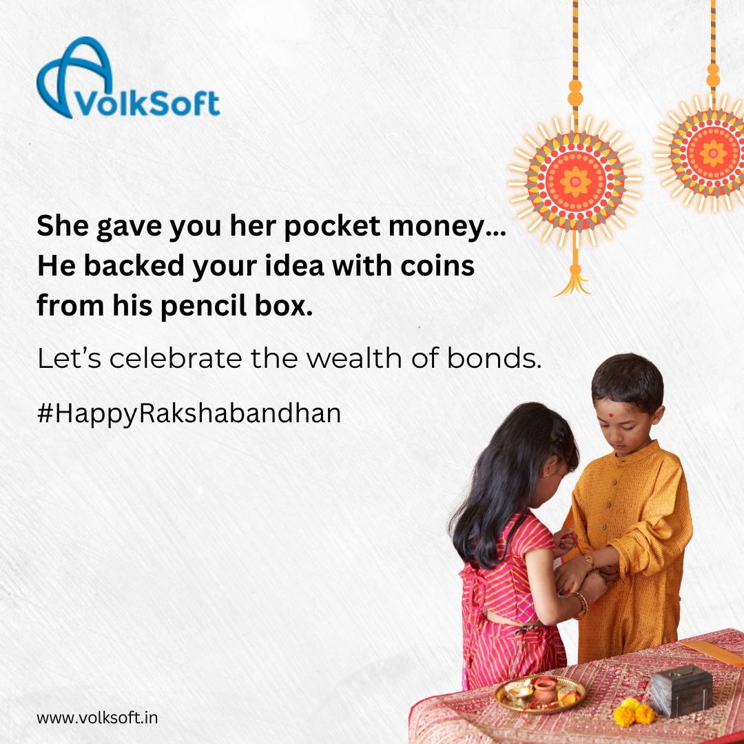 _VolkSoft's tweet image. Before we knew about credit scores, there were siblings who believed in us.

VolkSoft wishes you a very happy rakshabandhan. 

#VolkSoft #TechForLending #FinancialInclusion #FinanceForAll #Rakhi #Rakshabandhan #HappyRakshabandhan