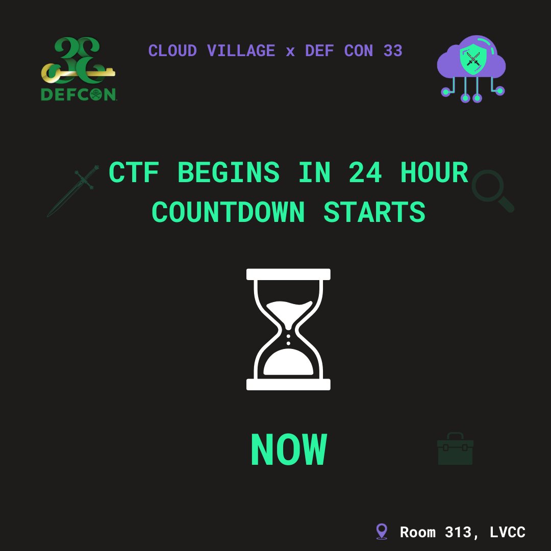 cloudvillage_dc's tweet image. ๐ต๏ธ Mission begins in 24 hours.
HEX NOVA is active. Cloud systems are compromised.
We need new agents. Are you in?
๐ฅ๏ธ Registration is OPEN.
๐ฅ Gear up. Infiltrate. Extract the flags.
๐ฏ ctf.cloud-village.org
#CloudVillage #DEFCON33 #CloudCTF #HackerSummerCamp