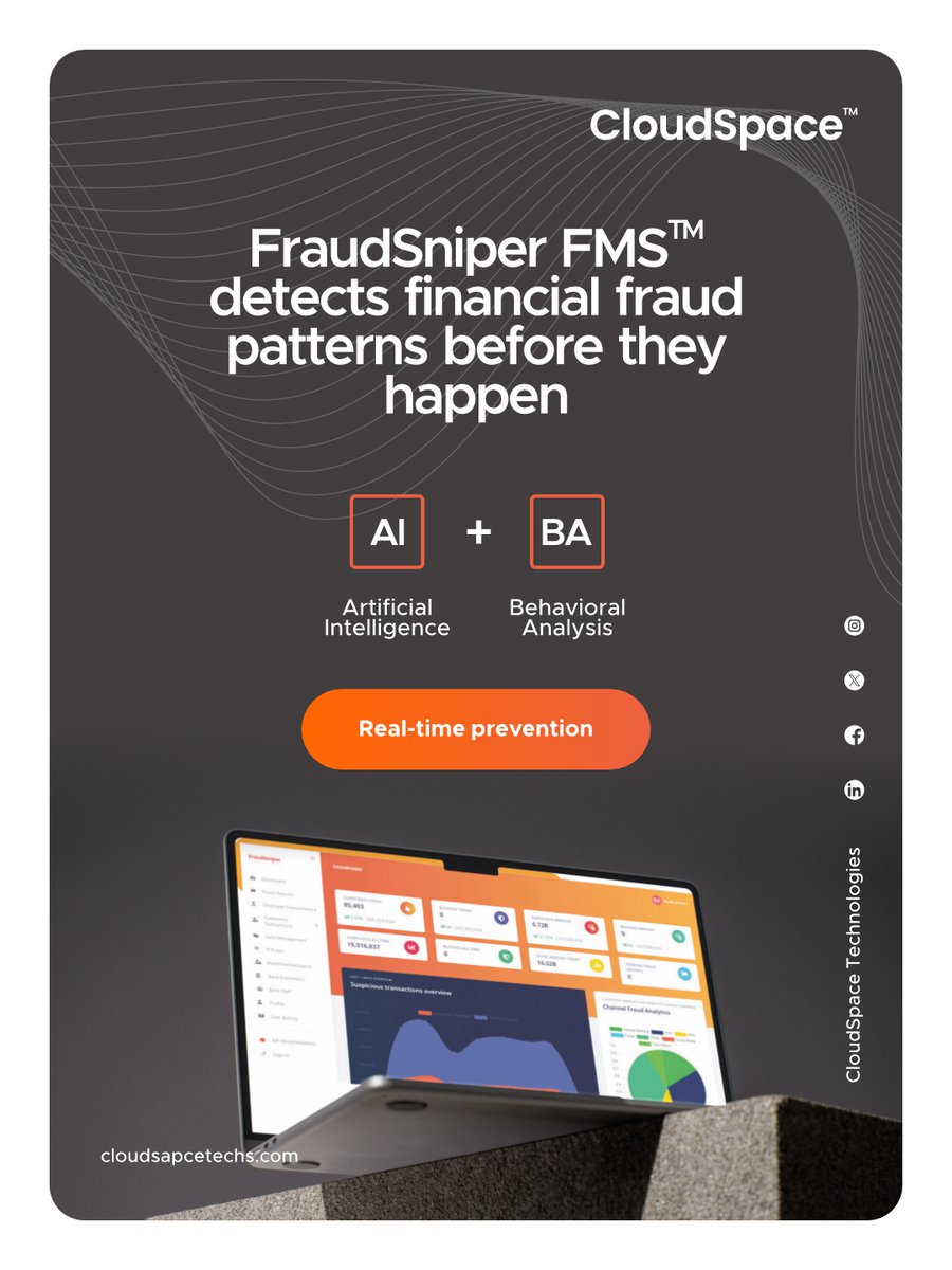 Cloudspacetechs's tweet image. FraudSniper FMS doesn’t just detect fraud, it anticipates it.

This powerful tool is already saving organizations millions in potential losses.

cloudspacetechs.com/fraudsniper.ht…

#Cloudspace #FraudDetection #InnovationInSecurity #Cybersecurity #OEM