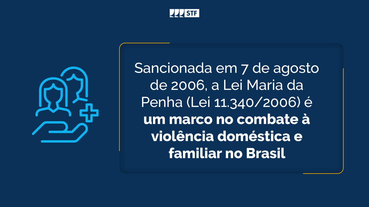 STF_oficial's tweet image. Por meio da aplicação da Lei #MariadaPenha, a justiça contribui para salvar vidas, garantir direitos e apoiar políticas públicas de suporte às vítimas. Violência doméstica é crime! #Disque180 para denunciar ❌

#PraTodosVerem: contém descrição de imagem