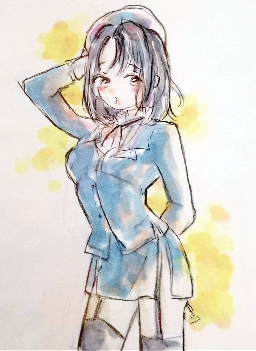 高雄(艦隊これくしょん) 「#艦これ版深夜の真剣お絵描き60分一本勝負 #艦これ版真剣お絵描き60分一本勝負」|ヨシナのイラスト