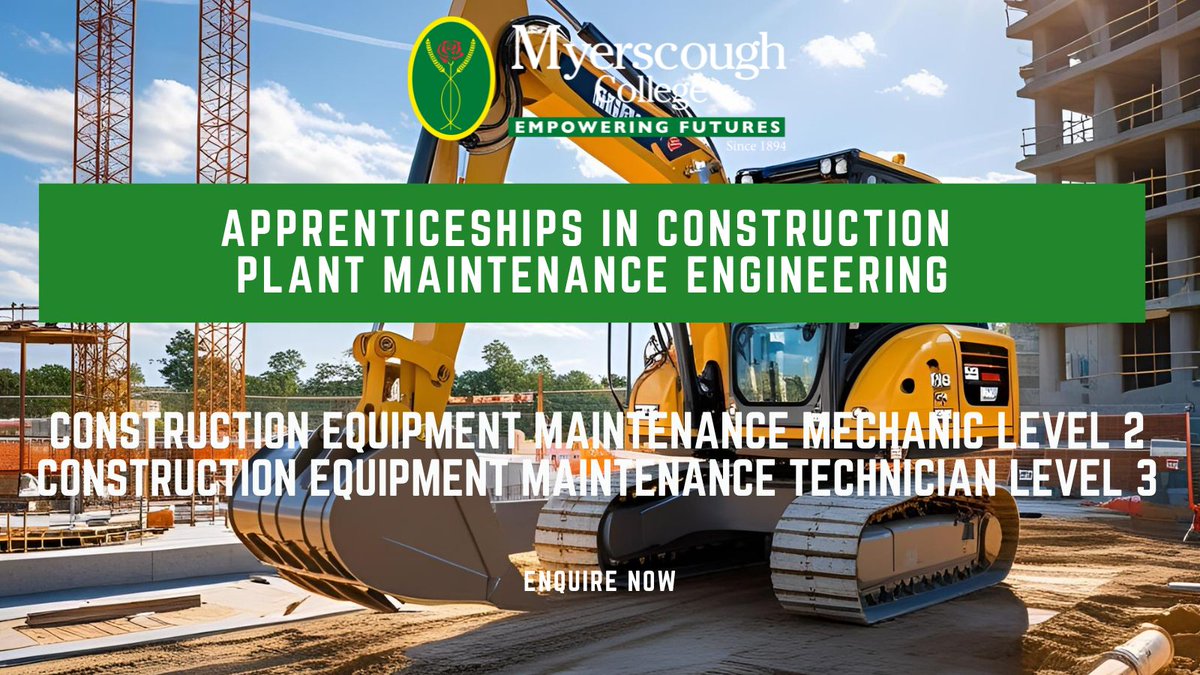 My_Apprentice's tweet photo. Did you know we deliver Apprenticeships in Construction Plant Maintenance Engineering?
Level 2 Construction Equipment Maintenance Mechanic
Level 3 Construction Equipment Maintenance Technician
Info and Apply NOW https://t.co/RwR50KbMSy
#apprenticehips #construction https://t.co/Vn7G7TIARC