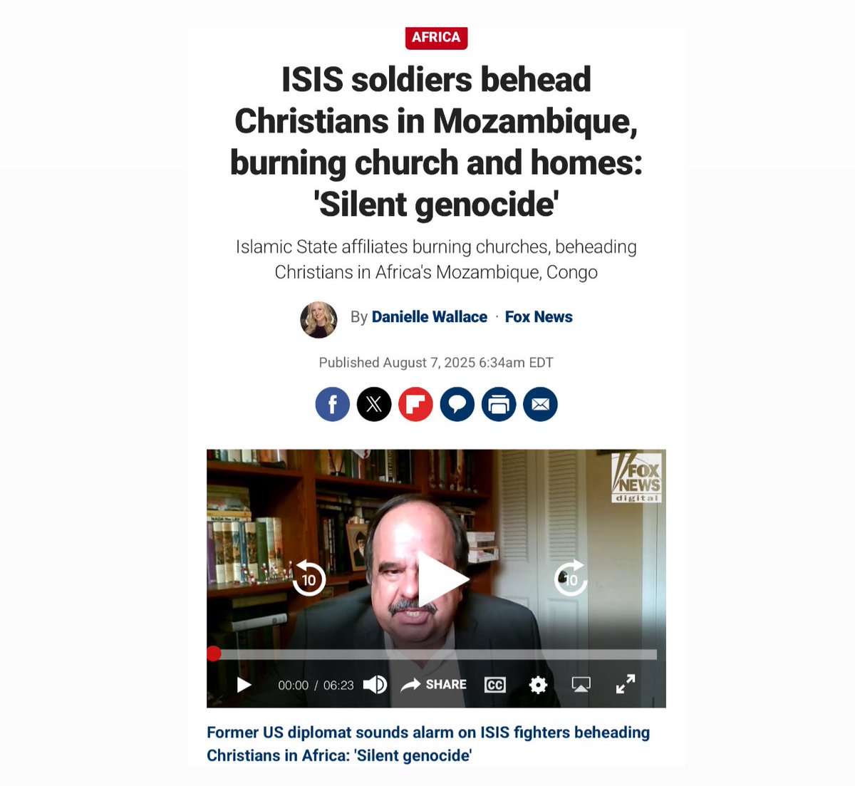 Kosher🎗🧡 (@koshercockney) on Twitter photo F*cking SHOUT ABOUT THIS.
Islamic State terrorists are beheading Christians in Africa.
I have been shouting from the rooftops about the Christian Genocide by Islamists in Africa for a long time now but it feels like it’s falling on deaf ears?
The suffering CANNOT go on!
<a href="/UN/">United Nations</a> F*cking SHOUT ABOUT THIS.
Islamic State terrorists are beheading Christians in Africa.
I have been shouting from the rooftops about the Christian Genocide by Islamists in Africa for a long time now but it feels like it’s falling on deaf ears?
The suffering CANNOT go on!
<a href="/UN/">United Nations</a>