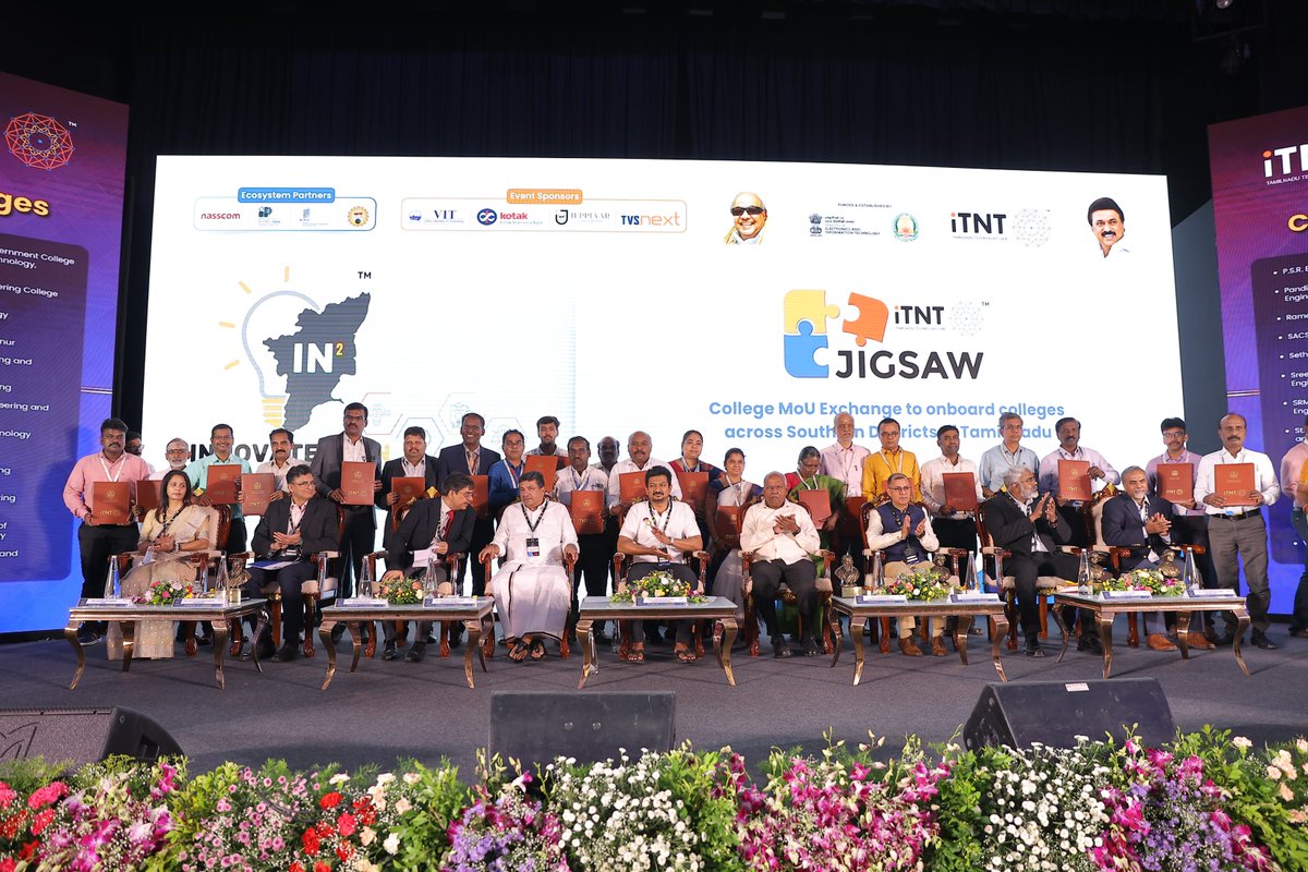 iTNT Hub (@itnthub) on Twitter photo ๐๐๐๐๐๐ ๐๐จ๐ ๐๐ฑ๐๐ก๐๐ง๐ ๐ ๐๐ญ ๐๐๐๐๐ ๐๐ ๐๐จ๐ง๐๐ฅ๐๐ฏ๐ ๐๐๐๐
In the esteemed presence of the Honโble Deputy Chief Minister, Thiru. Udhayanidhi Stalin (<a href="/Udhaystalin/">Udhay</a>), iTNT Hub exchanged MoUs with 24 colleges across the southern districts as part of its ๐๐๐๐๐๐ ๐๐จ๐ ๐๐ฑ๐๐ก๐๐ง๐ ๐ ๐๐ญ ๐๐๐๐๐ ๐๐ ๐๐จ๐ง๐๐ฅ๐๐ฏ๐ ๐๐๐๐
In the esteemed presence of the Honโble Deputy Chief Minister, Thiru. Udhayanidhi Stalin (<a href="/Udhaystalin/">Udhay</a>), iTNT Hub exchanged MoUs with 24 colleges across the southern districts as part of its