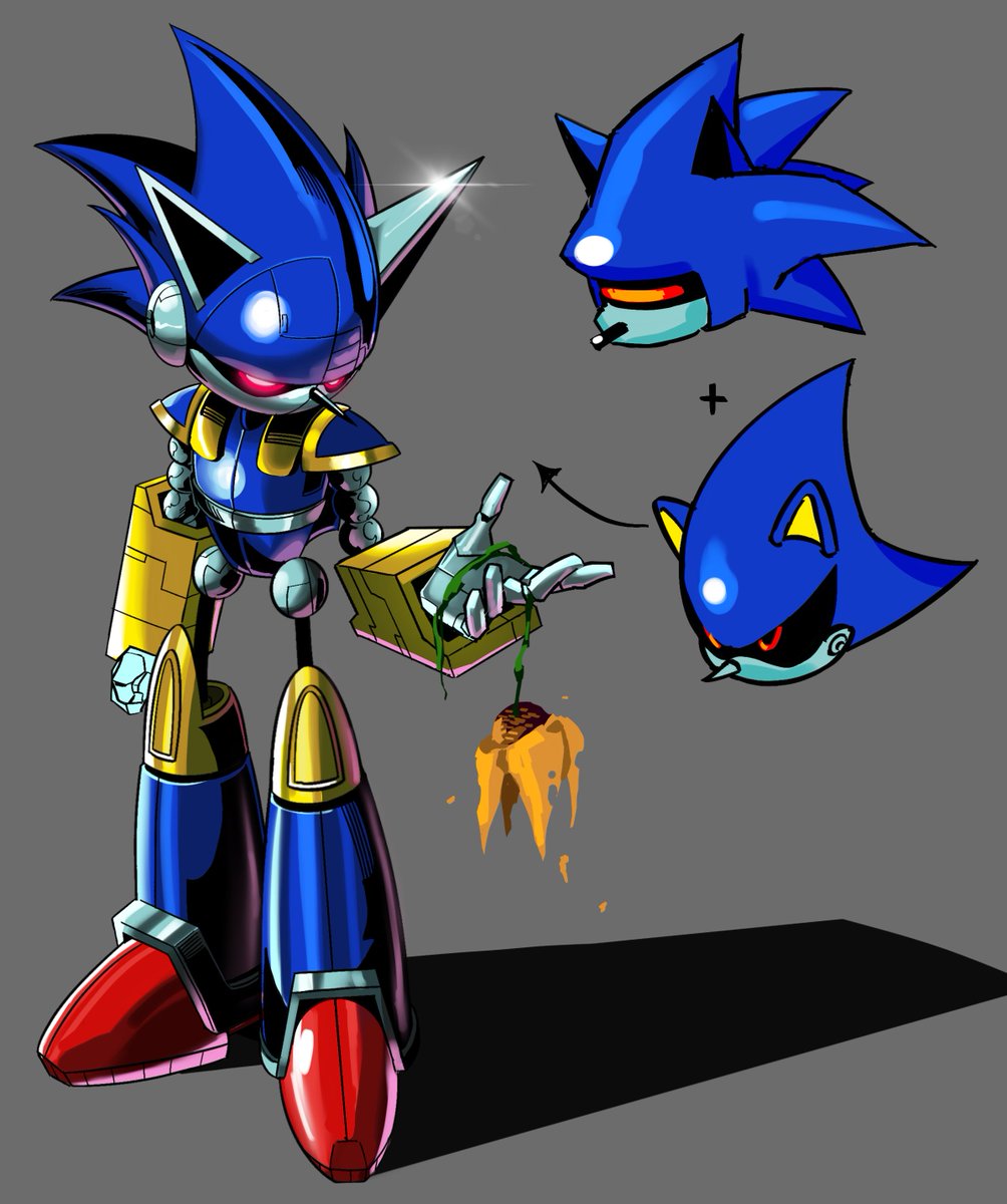 giving my boy archie mecha sonic sonic love