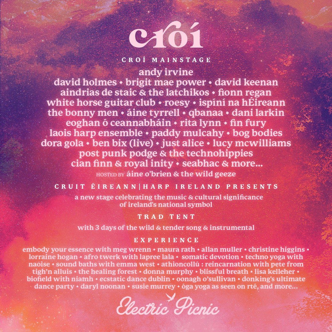 Harp Ireland (@cruiteireann) on Twitter photo We’re thrilled to announce that Cruit Éireann|Harp Ireland will be at <a href="/EPfestival/">Electric Picnic</a>!
Experience the harp on a new stage showcasing the music and cultural significance of Ireland’s national symbol.
Join us at Croí mainstage for an inspiring celebration of the harp. We’re thrilled to announce that Cruit Éireann|Harp Ireland will be at <a href="/EPfestival/">Electric Picnic</a>!
Experience the harp on a new stage showcasing the music and cultural significance of Ireland’s national symbol.
Join us at Croí mainstage for an inspiring celebration of the harp.