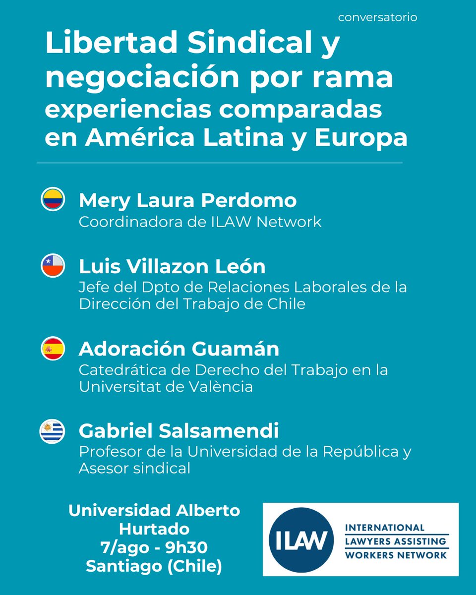 Hoy estamos en #Chile conversando sobre Negociación por Rama, propuesta vigente para países en América Latina y q es oportunidad para avanzar hacia mejores condiciones de trabajo