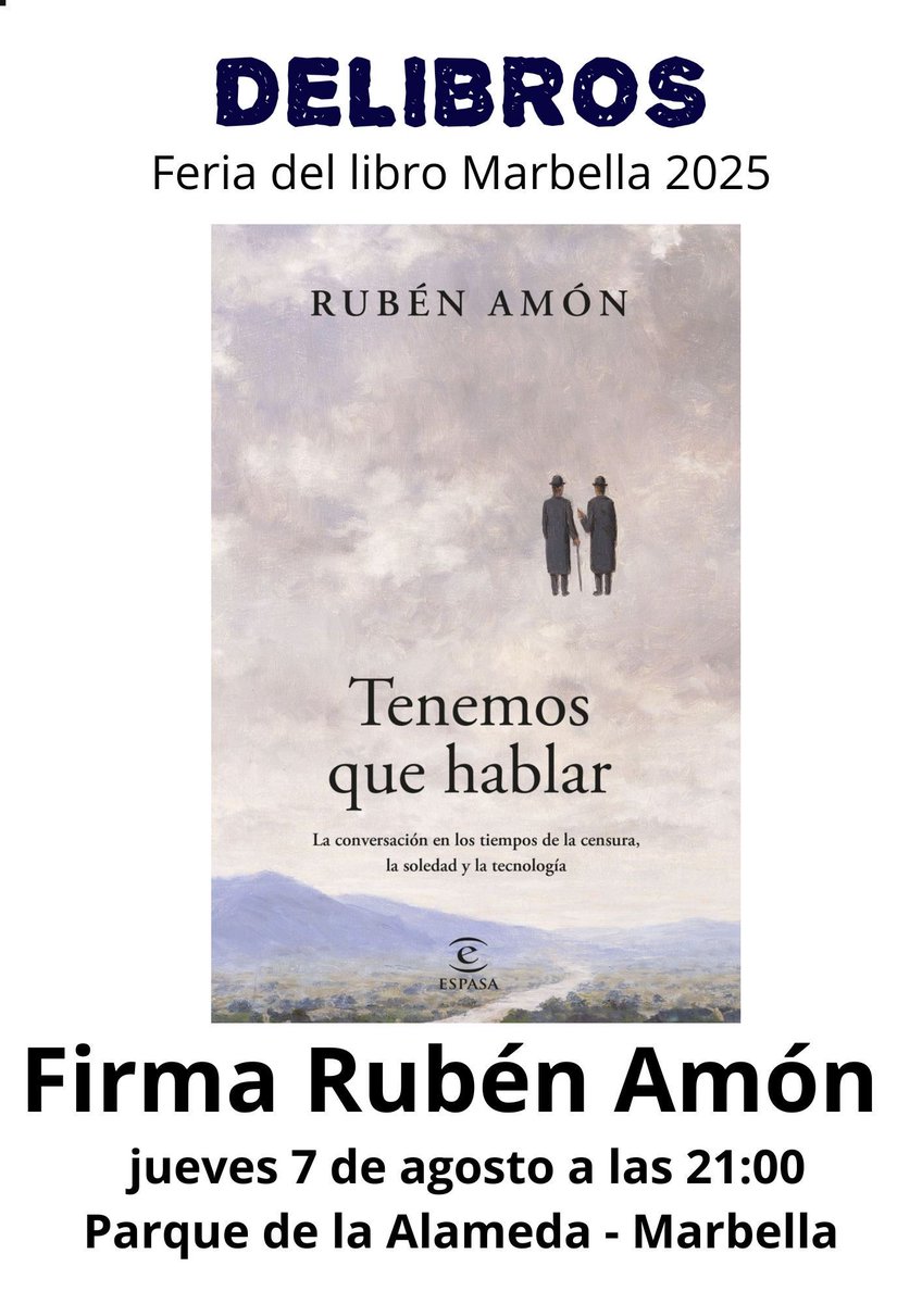 Nos vemos esta noche en la feria del libro de Marbella