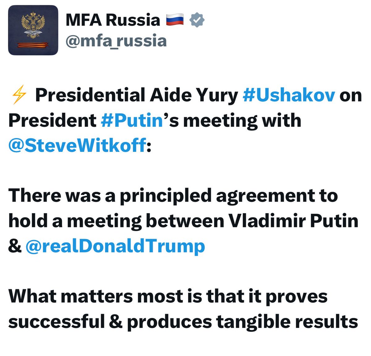 Ministry of foreign affairs of Russia has confirmed meeting to take place between President Vladimir Putin and US President Donald Trump soon.

#USA #Russia #Putin #Trump #Ukraine #DonaldTrump #UkraineRussiaWar #News