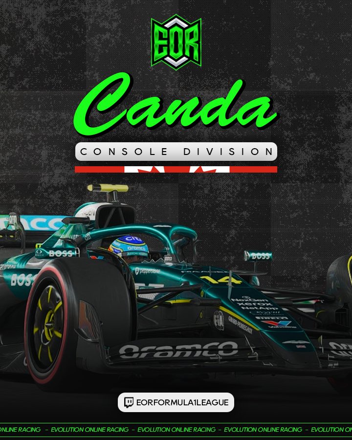 It’s Raceday | Console Division ✨

After the break week, we are back and heading to Canada 🇨🇦 

<a href="/ET8eSports/">ET8</a> take the lead marginally after the last Race in Monaco 👀

Tune in tonight ⬇️
⏰ 7PM UK 
📺 twitch.tv/eorformula1?sr…

#EOR