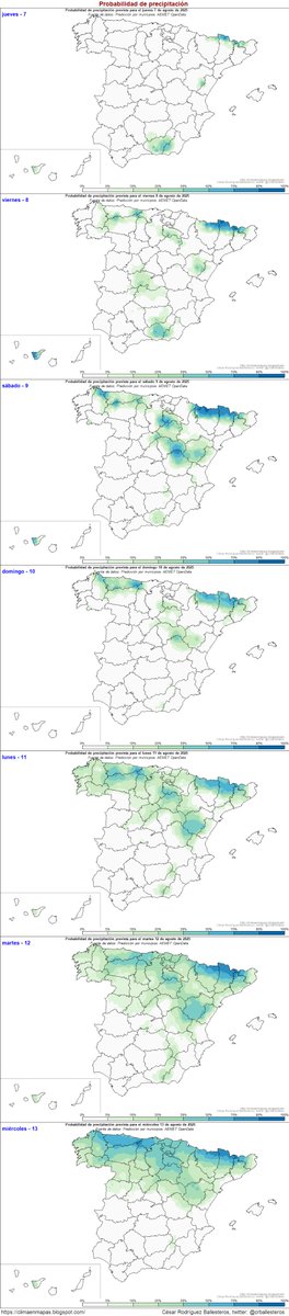 #ProbabilidadPrecipitación muy baja los próximos días en todo el país. #ClimaEnMapas.
climaenmapas.blogspot.com/p/panelmapaspr…