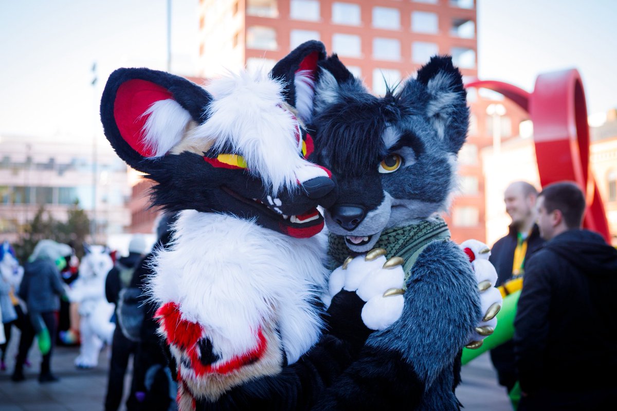 Wholesome pic with a wholesome wolf 😏