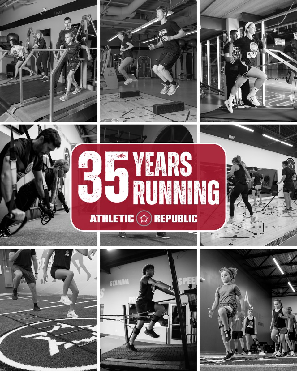 🎉Celebrating 35 years of transforming potential into performance!

From the athletes we trained in the ‘90s to their kids today, Athletic Republic continues to lead with science-based training that delivers real results. Over 2 million athletes. Five pillars of performance. One