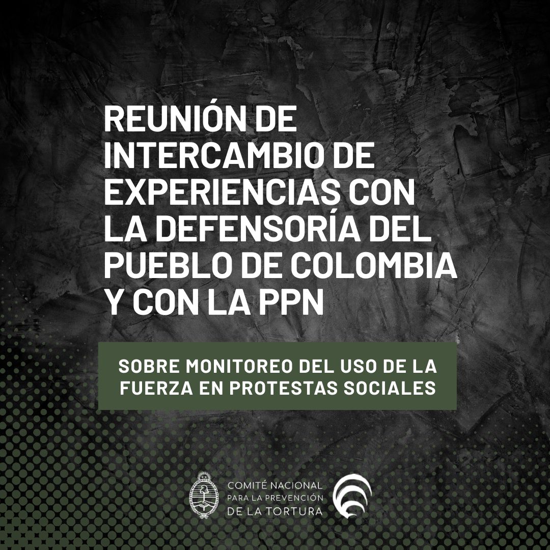 CNPTArgentina's tweet photo. 🔎Intercambio regional sobre monitoreos en protestas sociales

🇨🇴🇦🇷 El @CNPTArgentina participó de una reunión de intercambio de experiencias con la Defensoría del Pueblo de Colombia y la Procuración Penitenciaria de la Nación, centrada en el monitoreo del uso de la fuerza en contextos de protesta social. @DefensoriaCol @PPNArg 

🤝 El encuentro se desarrolló en el marco de la reciente ratificación del Protocolo Facultativo de la Convención contra la Tortura (OPCAT) por parte de Colombia, con el objetivo de aportar insumos clave para la futura conformación de su Mecanismo Nacional de Prevención (MNP).

🛡️ Se compartieron los principales lineamientos del Sistema Nacional de Prevención de la Tortura (SNPT) argentino, incluyendo su organización, conformación y competencias. Se destacó la importancia de contar con protocolos de actuación armonizados y metodologías compartidas, como base para una acción eficaz en la prevención de la tortura.

🔍En este marco, se detallaron las distintas etapas del monitoreo: el relevamiento previo, el despliegue en el terreno antes, durante y después de la manifestación, la documentación de detenciones y posibles hechos de violencia, y la posterior elaboración de informes. Se destacó la articulación con otros organismos del SNPT, el seguimiento judicial, la colaboración con ONGs y el vínculo con mecanismos nacionales e internacionales.

📄Asimismo, se hizo mención a la Guía de Actuación de los Mecanismos Locales para la Prevención de la Tortura en Manifestaciones Públicas, elaborada por el CNPT y traducida a  cuatro idiomas.
Para finalizar, se conversó sobre la implementación del OPCAT en Argentina y la  interlocución del CNPT con el Subcomité para la Prevención de la Tortura (SPT).

🌐 Este intercambio permitió afianzar redes de cooperación regional, compartir buenas prácticas y reafirmar la necesidad de construir estrategias preventivas y colaborativas frente al uso desproporcionado de la fuerza en manifestaciones públicas.

👥Participantes:
→ Por parte del CNPT: @JuanchIrrazabal, Presidente; @ignaciojosefina, Comisionada; @alaniud, Secretario Ejecutivo; @silvirrazabal, Directora de Mecanismos Locales, Nacionales, Consejo Federal y otros integrantes del Sistema; @rosi_gauna, Directora de Visitas de Inspección; Lucía Levis Bilsky, Coordinadora de Cooperación con Mecanismos Nacionales de Prevención y ONGs internacionales.

→ Por parte de la PPN: Sebastián Pereiro,  director General de Protección de Derechos Humanos; Mariana Sheehan, directora de Cooperación y Asuntos Internacionales. @sebastianjavier @MarianaSheehan

→ Por parte de la Defensoría del Pueblo de Colombia: Katherine Fajardo García; Juan Leonardo Bello; Valentina Camargo Sanchez; Lady Tatiana Salazar Guzman, Paolo Geobaldy Sandoval Burgos, Diana Marcela Núñez Perez - Daniel Alejandro Noreña Rodríguez, por la Dirección Nacional de Defensoría Pública.  

Se intervino aprovechando el espacio, solicitándole al MNPT Argentino información sobre cómo interlocuta con el Subcomité, los medios de interlocución, la metodología y las personas que intervinen, en el marco de la constitución del MNP Colombiano. 

También estuvieron presentes integrantes de la Dirección de Atención de Quejas y Trámites, que acompaña las protestas y recibe denuncias contra la fuerza pública.