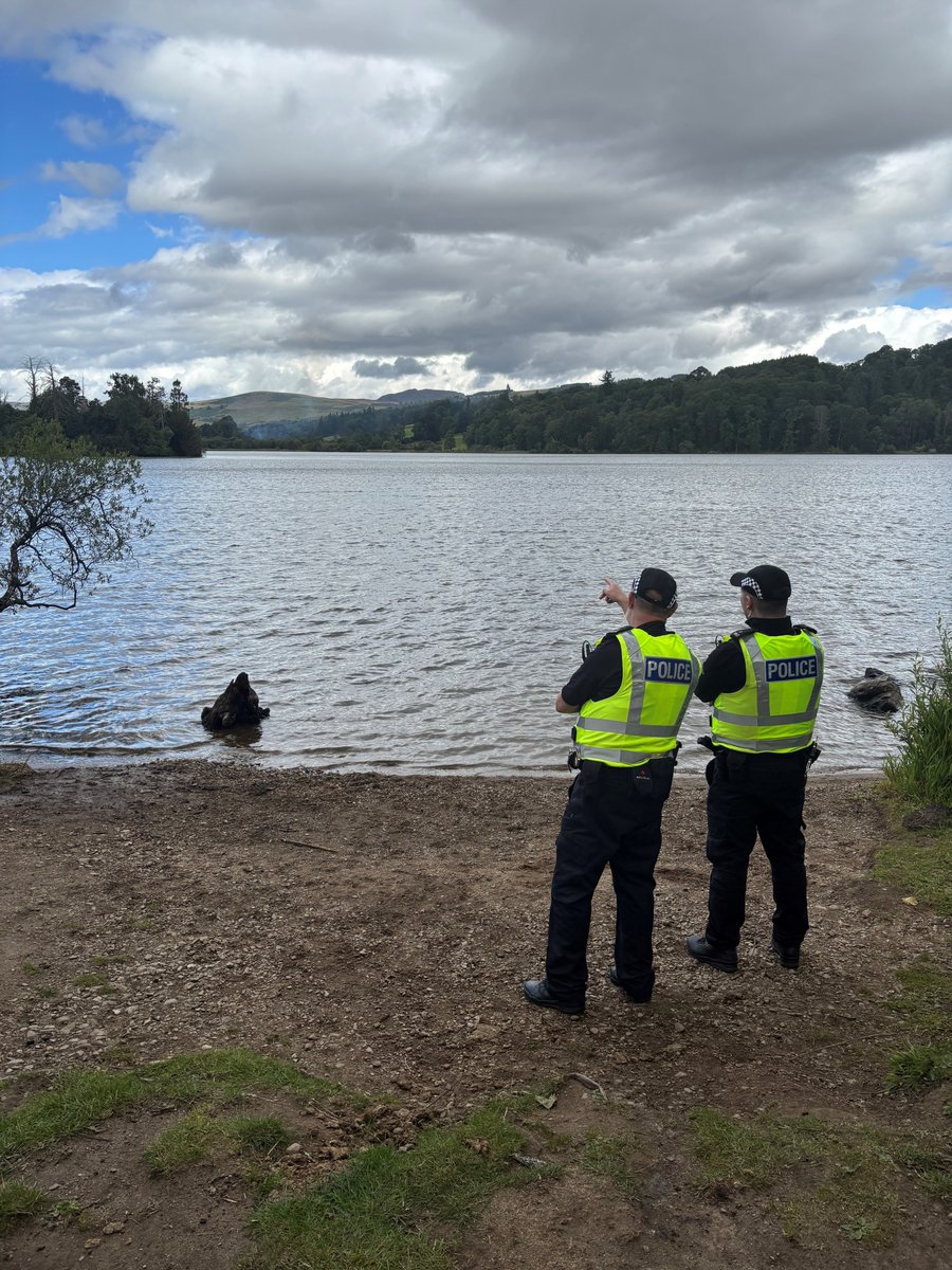 PSOSPerthKin's tweet image. Officers from Perth and Kinross out on patrol around Loch Clunie.
