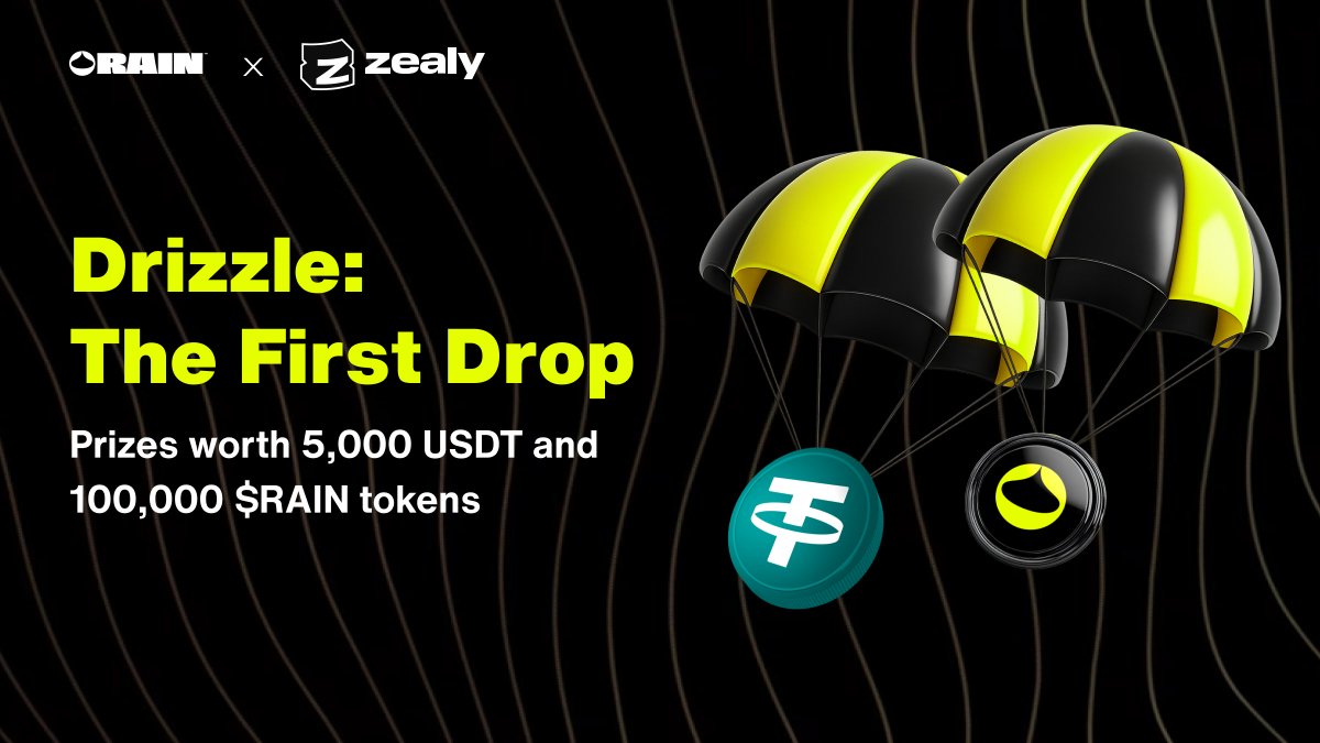 Drizzle has begun.

Our first @Zealy_io quest is live - the starting point for building the Rain community.

🎁$5,000 in USDT
🎁100,000 $RAIN

This is where it all begins. One drop at a time.
Join here: bit.ly/RainDrizzle