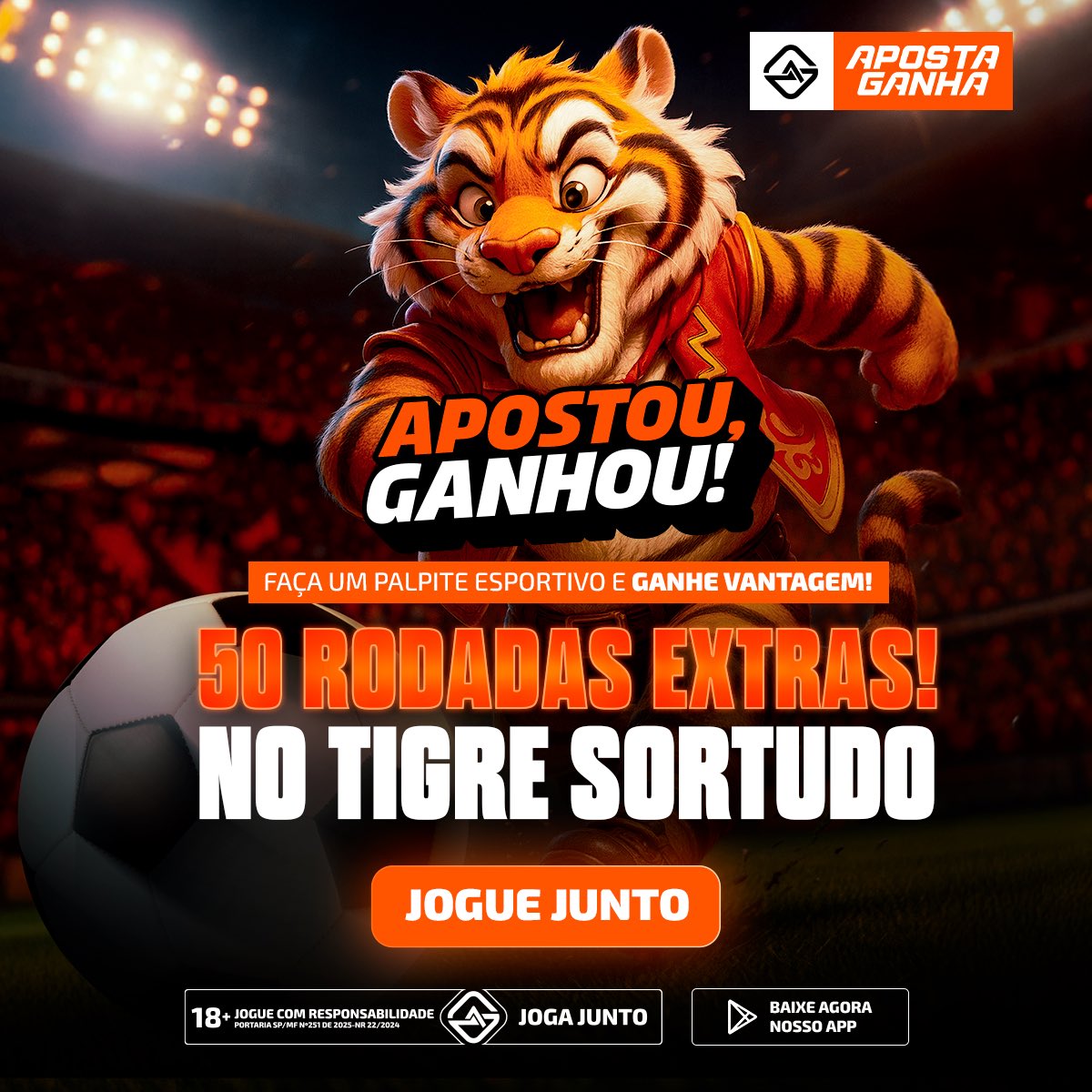 apostaganhabet_'s tweet photo. 🚨RODADAS GRÁTIS🚨
ACUMULE R$20,00 EM APOSTAS ESPORTIVAS HOJE E GANHE 50 RODADAS NO TIGRE SORTUDO 🐯 🍀
Participe na aba promoções, APOSTOU, GANHOU ⌛
📲 https://t.co/OahMleYBHA
Jogue com Responsabilidade! 🔞
#cassino #rodadasgratis #promo https://t.co/Vd3VC5rUD3