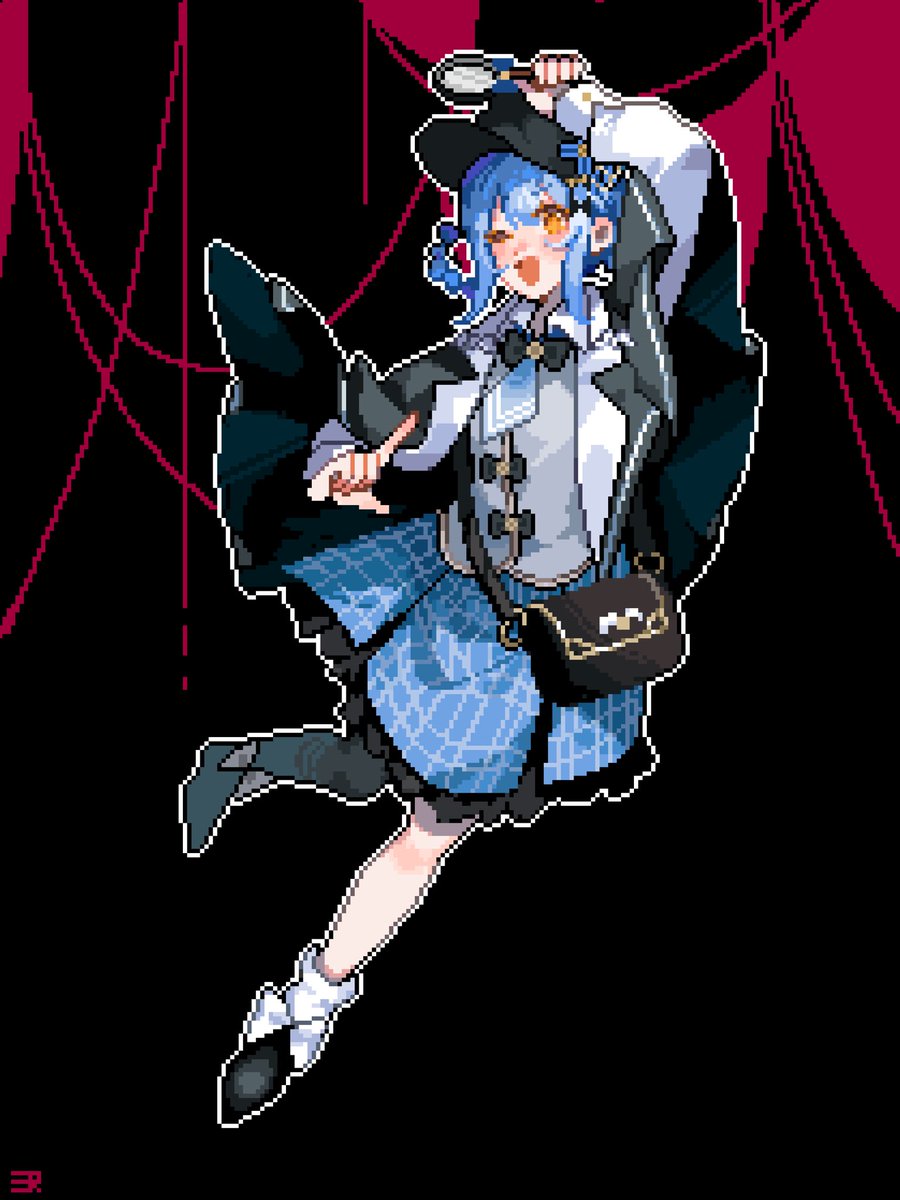 #まのさば #まのさば二次創作
#pixelart #ドット絵 
橘シェリー