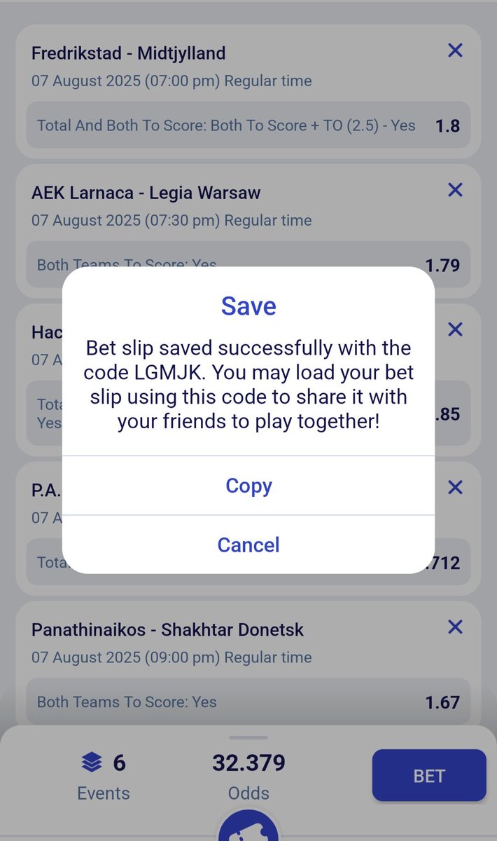 Paripesa
Tip of the day 🤲 
32 odds 💰

Code - LGMJK

JOIN: paripesa.bet/maxon
Promocode: Maxon
App: paripesa.bet/maxonapp