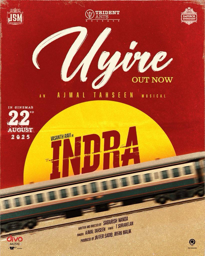 CinemaNagaram (@cinemanagaram) on Twitter photo #UYIRE is here 💛 Its all yours now
▶️ youtu.be/6CeUmWXmLHw
🎼 @ajmaltahseenmusic
🎤 #ajmaltahseenmusic
✍️ <a href="/suria_velan/">T Suriavelan</a>, #AjmalTahseen
#INDRA in cinemas from August 22nd 🔥
@jsmmovieprodn @entemperor <a href="/tridentartsoffl/">Trident Arts</a> <a href="/iamvasanthravi/">Vasanth Ravi</a> <a href="/suneeltollywood/">Suneel</a> @mehreenpirzada #UYIRE is here 💛 Its all yours now
▶️ youtu.be/6CeUmWXmLHw
🎼 @ajmaltahseenmusic
🎤 #ajmaltahseenmusic
✍️ <a href="/suria_velan/">T Suriavelan</a>, #AjmalTahseen
#INDRA in cinemas from August 22nd 🔥
@jsmmovieprodn @entemperor <a href="/tridentartsoffl/">Trident Arts</a> <a href="/iamvasanthravi/">Vasanth Ravi</a> <a href="/suneeltollywood/">Suneel</a> @mehreenpirzada