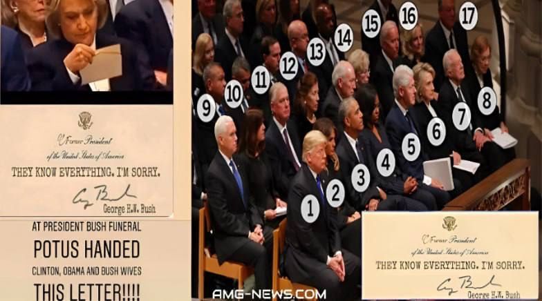 BUSH FUNERAL ENVELOPES EXPOSE BLACKMAIL NETWORK: PENCE, CLINTONS, OBAMA CAUGHT IN MILITARY INTEL STING OP

At George H.W. Bush’s funeral, something happened that shattered the Cabal’s poker face: certain “untouchables” received secret envelopes—and their reactions told the story.