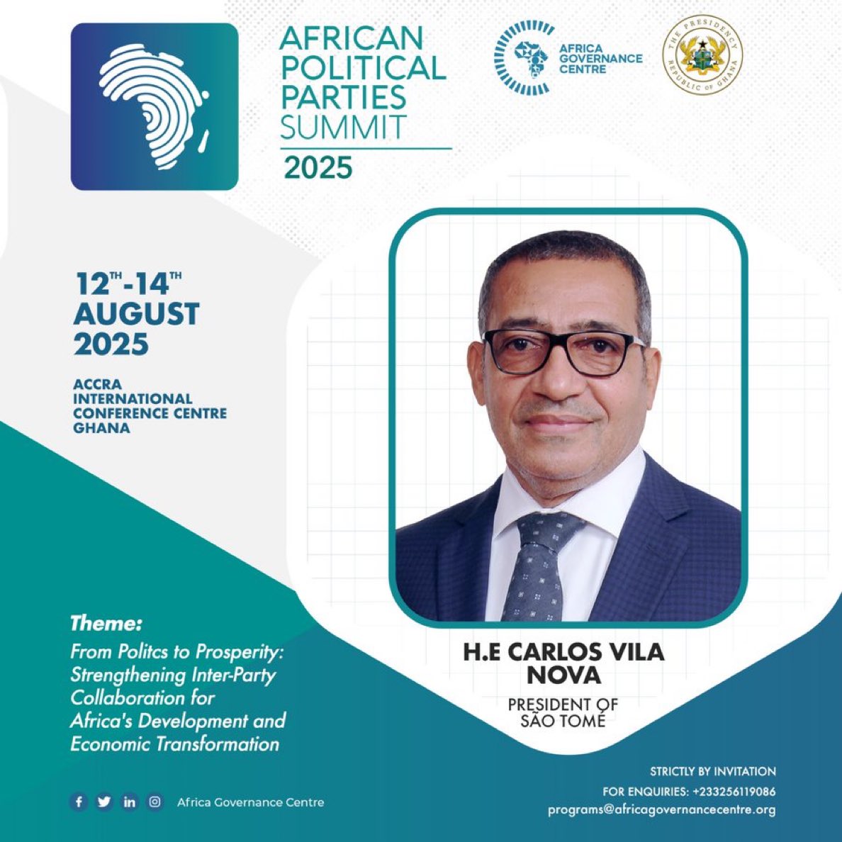 BLUV 𝕏 (@bluvbruv) on Twitter photo 05 Days to go
Participation is strictly by invitation.
For enquiries, contact: +233 256 119 086 | programs@africagovernancecentre.org
#APPS2025
@africagovcentre 05 Days to go
Participation is strictly by invitation.
For enquiries, contact: +233 256 119 086 | programs@africagovernancecentre.org
#APPS2025
@africagovcentre
