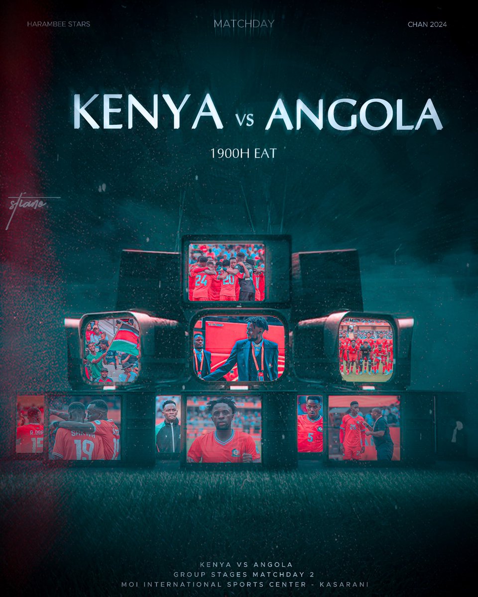 Austin Odhiambo and the National team play football today and the whole world is happy. I hope they make us happy tonight. 
Poster by me 🎨