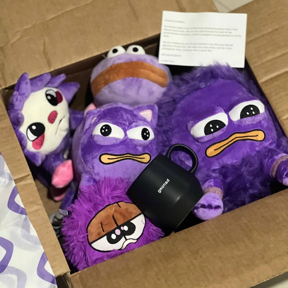 Monad Plushie HQ 🧸 💜 (@monadplushiehq) on Twitter photo 💜PLUSHIE GIVEAWAY💜
we are giving away 1 FULL SET of the signature monad plushie collection
to enter:
1) follow <a href="/MonadPlushieHQ/">Monad Plushie HQ 🧸 💜</a>
2) tag 3 Nads in the comments
you have 72 hours 💜PLUSHIE GIVEAWAY💜
we are giving away 1 FULL SET of the signature monad plushie collection
to enter:
1) follow <a href="/MonadPlushieHQ/">Monad Plushie HQ 🧸 💜</a>
2) tag 3 Nads in the comments
you have 72 hours